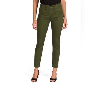 Jen7 for all mankind MILITARY SATEEN ANKLE SKINNY JEANS